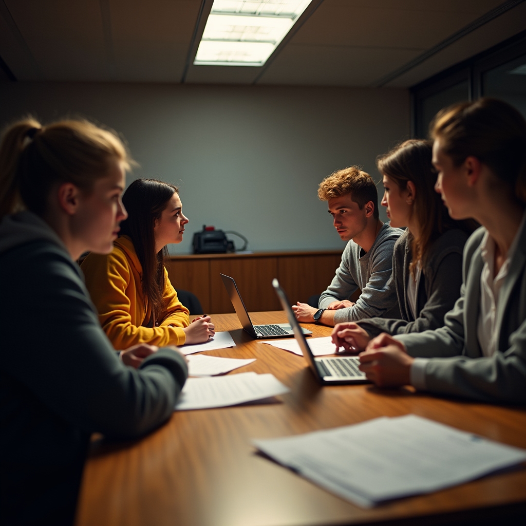 Students participating in an interactive financial literacy workshop